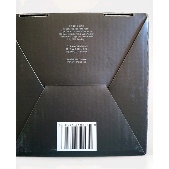 HYDROJUG Water Hydration Bottle Green with Floral Print Sleeve & Straw 73 Oz NEW - Picture 6 of 7